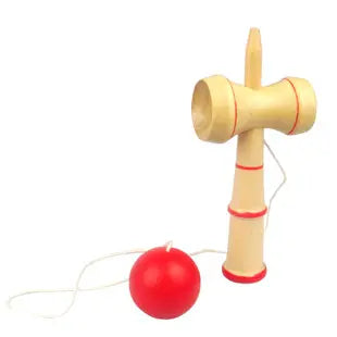 2-piece wooden skill ball sword and ball sword toy set for competition, hand-eye coordination training, DIY children's educational toy