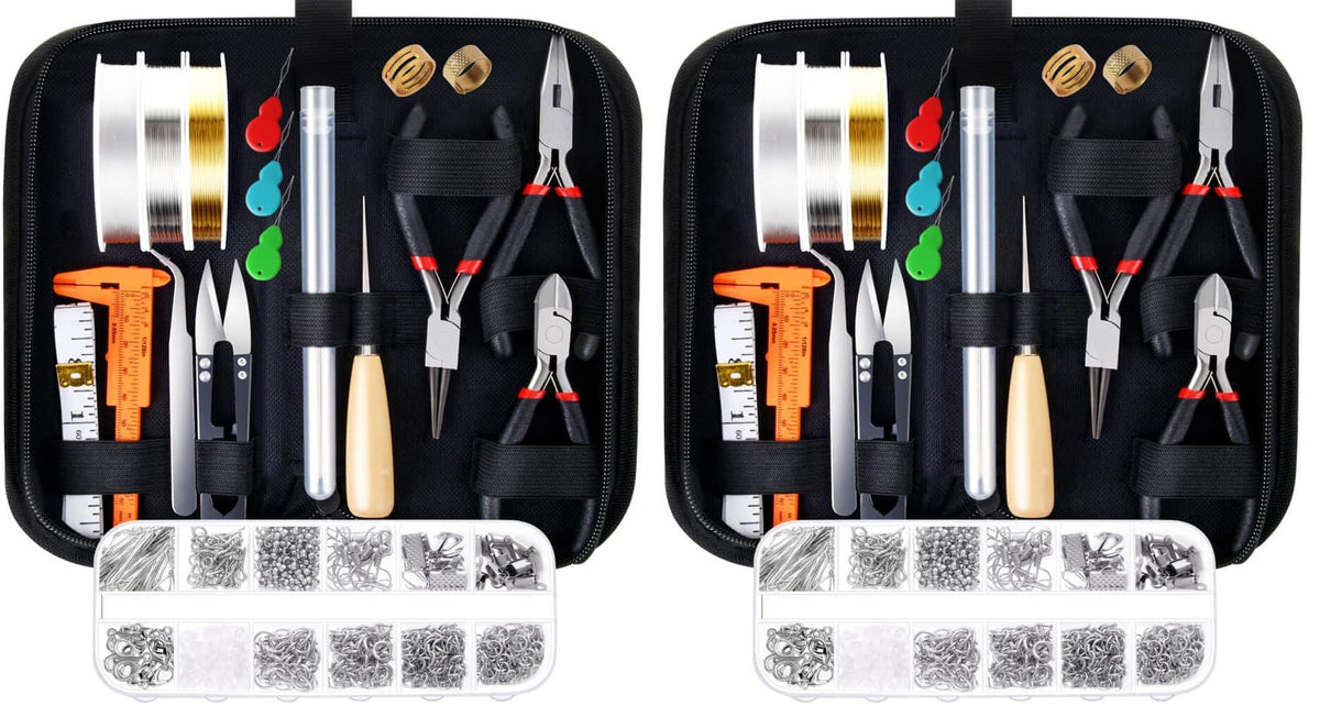 PAXCOO Jewelry Making Supplies Kit with Tools, Wires, Findings for Jewelry Repair and Beading