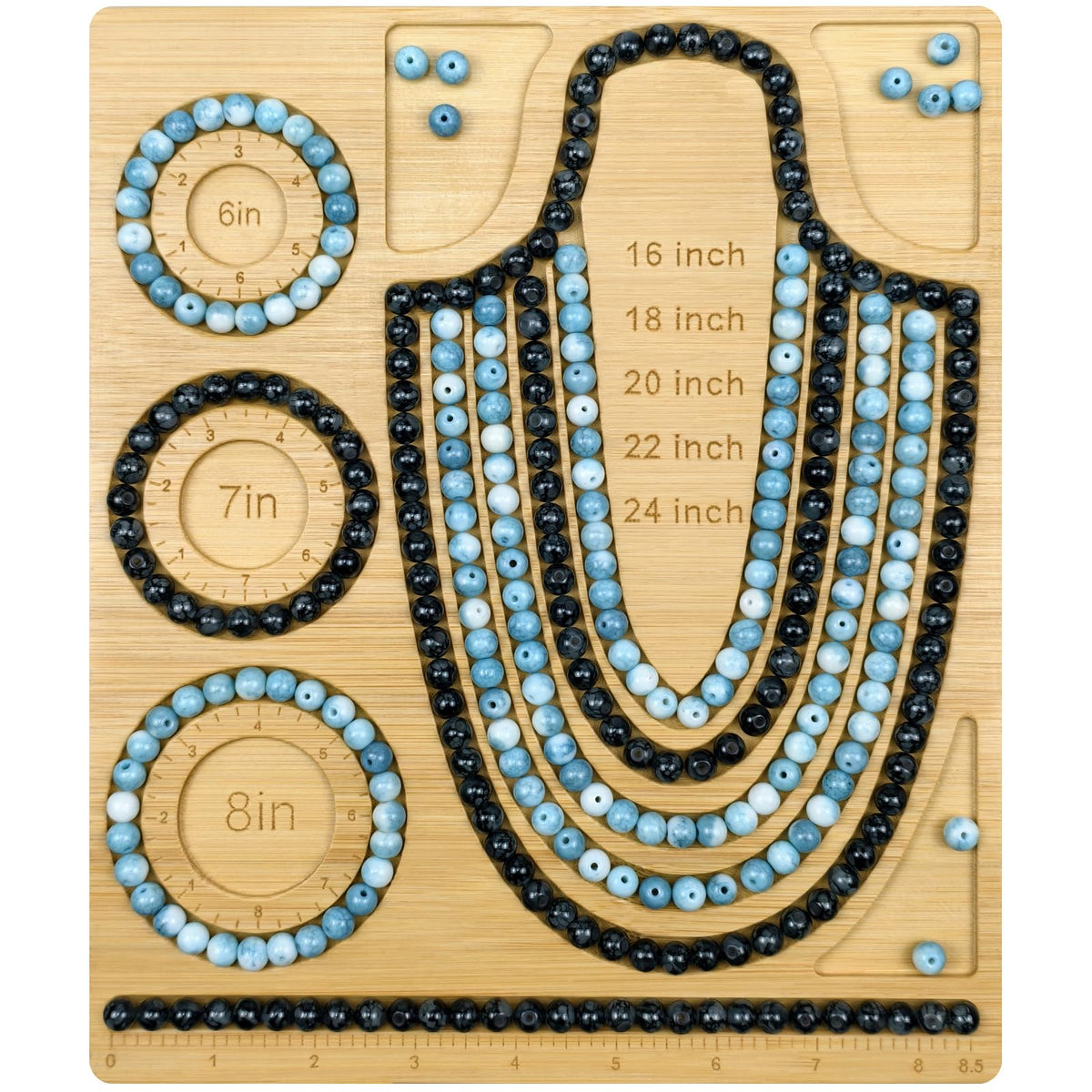 Petoysoso Bead Boards for Jewelry Making, Bamboo Beading Board for Bracelet & Necklace, Jewelry Making Supplies,Bead Tray Supplies