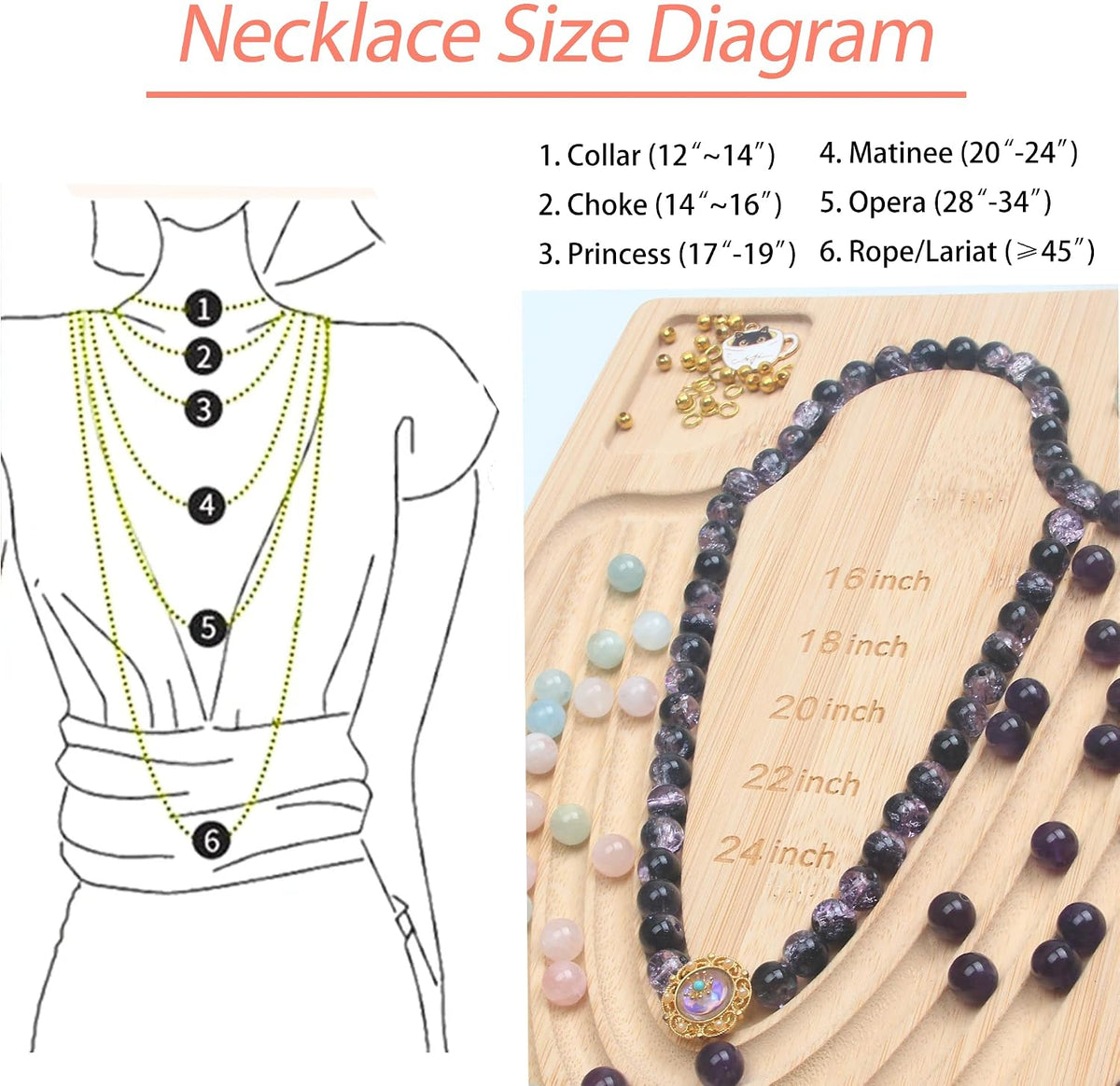 Bead Board for Jewelry Making, Necklace Bracelet Making Kit, Design Tray