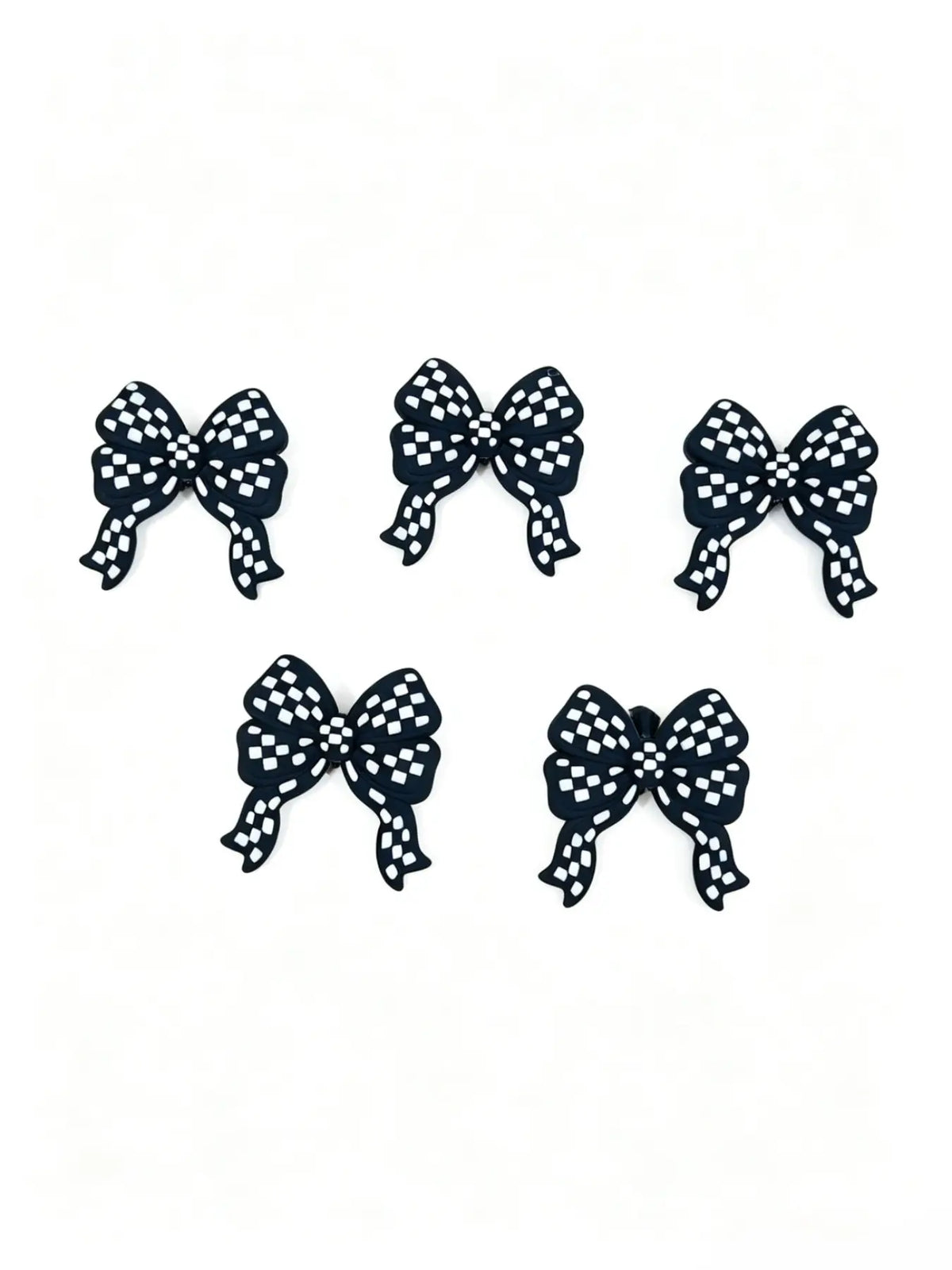 9pcs Polka Dot Bow Silicone Focal Beads, Colorful Bow Charms, DIY Beaded Pen Keychain Jewelry Making, Cute Craft Supplies, Beads For Crafts