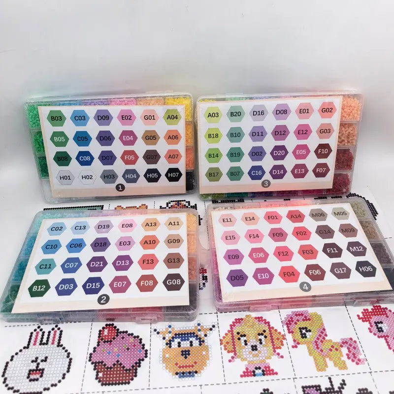Complete DIY Perler beads Puzzle Kit, 2.6mm 3D Mard Puzzle Tools, Full Set Puzzle Materials, Boxed Puzzle Making Supplies, Creative Craft Kit, DIY Mixed Beads Assortment, Beading Making, Beaded Making Kit, Bead Kits