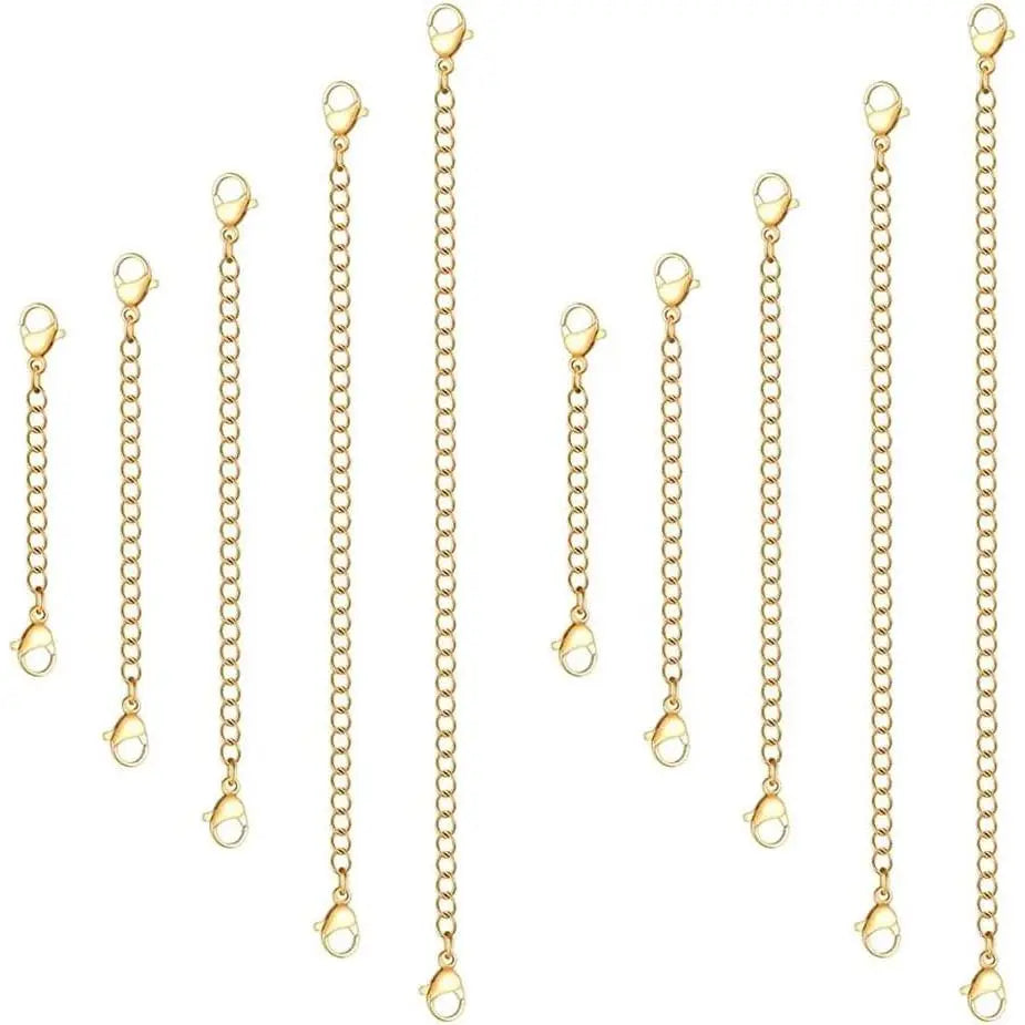 5 count  Stainless Steel Necklace Extender Chain Links  Lobster Necklace Extenders for Necklaces Bracelet Anklet Stainless Steel Chain Extenders for  Making (2in 3in 4in 5in 6in)