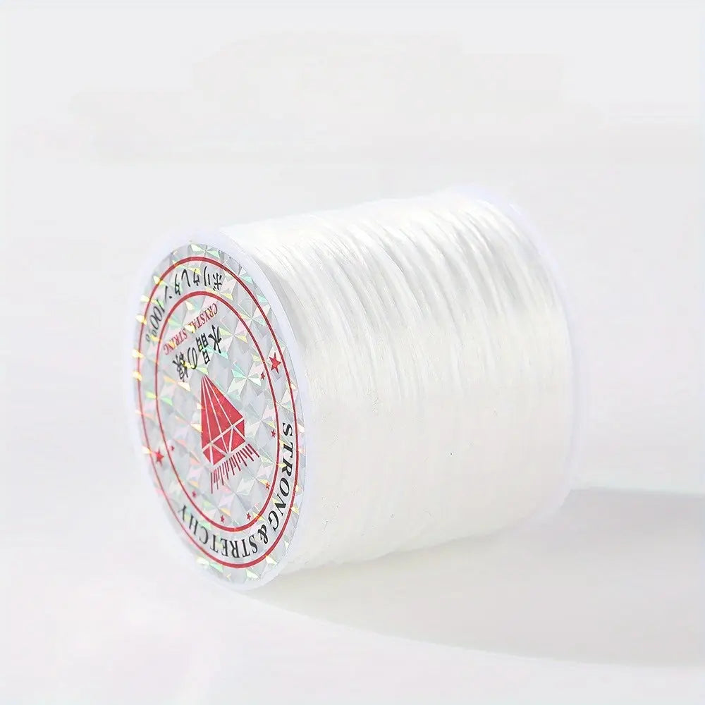1 Roll Of 0.8mm Elastic Thread (about 2362.2 inch) Suitable For DIY Jewelry Bracelet Necklace Making -Beading Cords & Threads