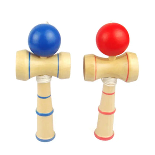 2-piece wooden skill ball sword and ball sword toy set for competition, hand-eye coordination training, DIY children's educational toy