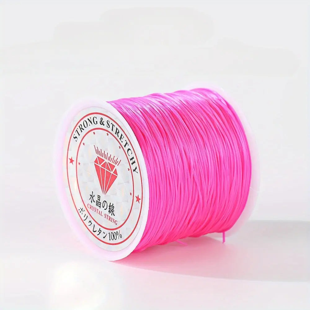 1 Roll Of 0.8mm Elastic Thread (about 2362.2 inch) Suitable For DIY Jewelry Bracelet Necklace Making -Beading Cords & Threads