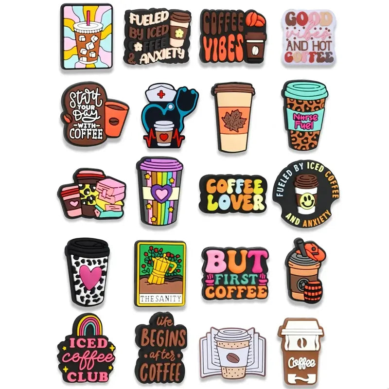 20pcs Coffee Cup Silicone Bead, Silicone Focal Beads for Pens & Jewelry, Beads for Crafts, Beads for Jewelry Making, Ideal for Crafting Necklaces, Bracelets, DIY Projects, Beads Charms, Diy With Charms, DIY Beading
