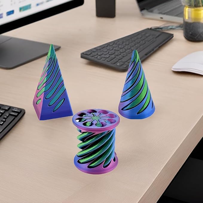 ajitxalr 3 Packs Impossible Cone,Spiral Cone Fidget Toy,Impossible Cones passthrough Impossible Pyramid for Relaxing,Spiral Fidget Toy passthrough Impossible Cone,Birthday for Adults & Kids