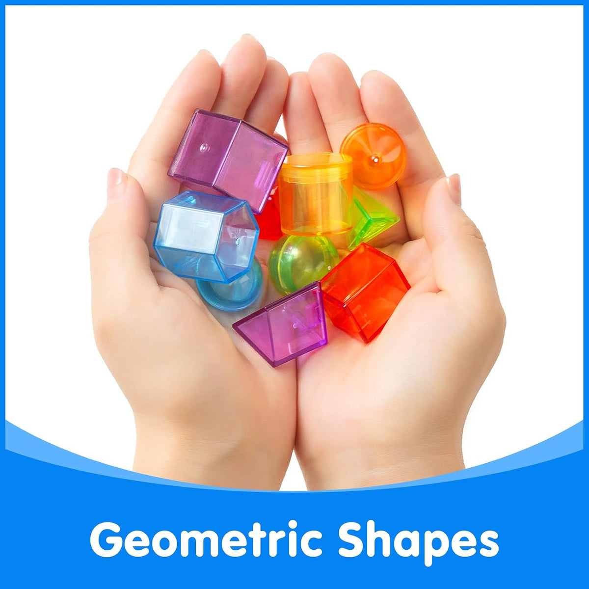 60 Pcs 3D Shapes for Teaching - Light Table Manipulatives