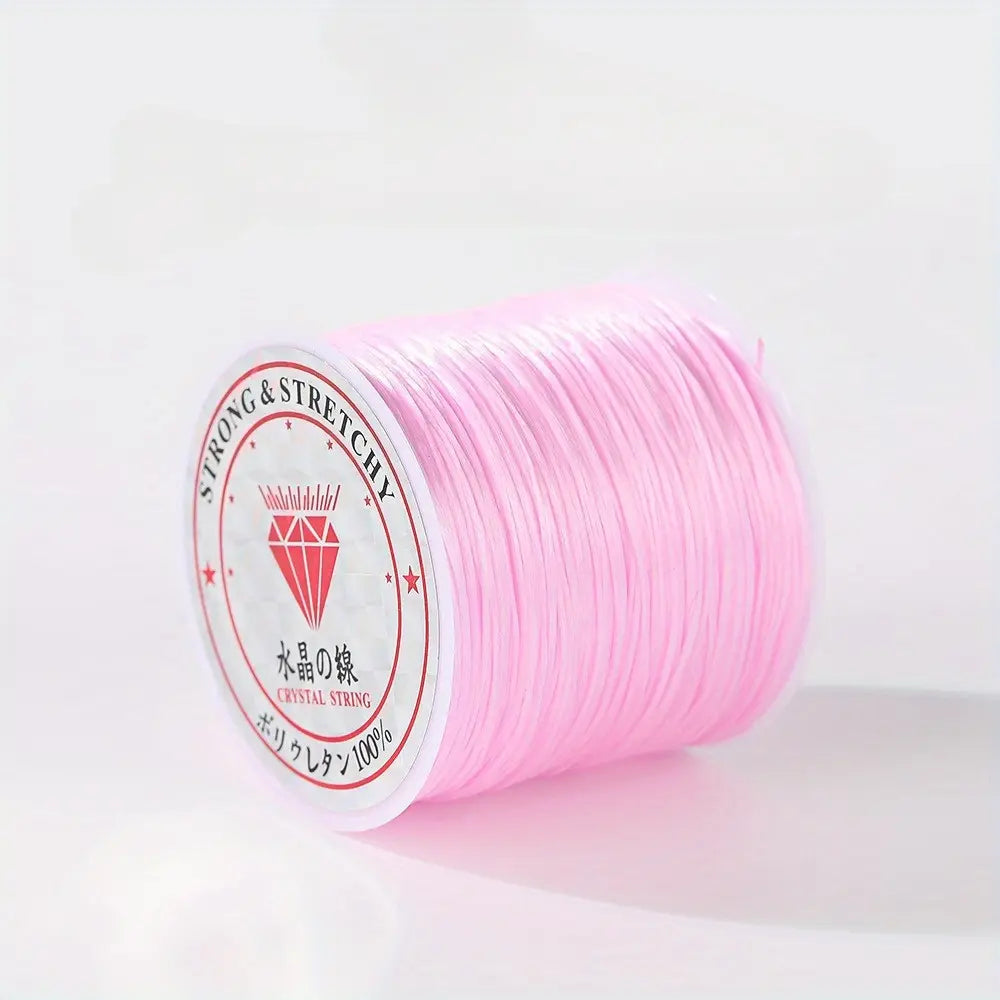 1 Roll Of 0.8mm Elastic Thread (about 2362.2 inch) Suitable For DIY Jewelry Bracelet Necklace Making -Beading Cords & Threads