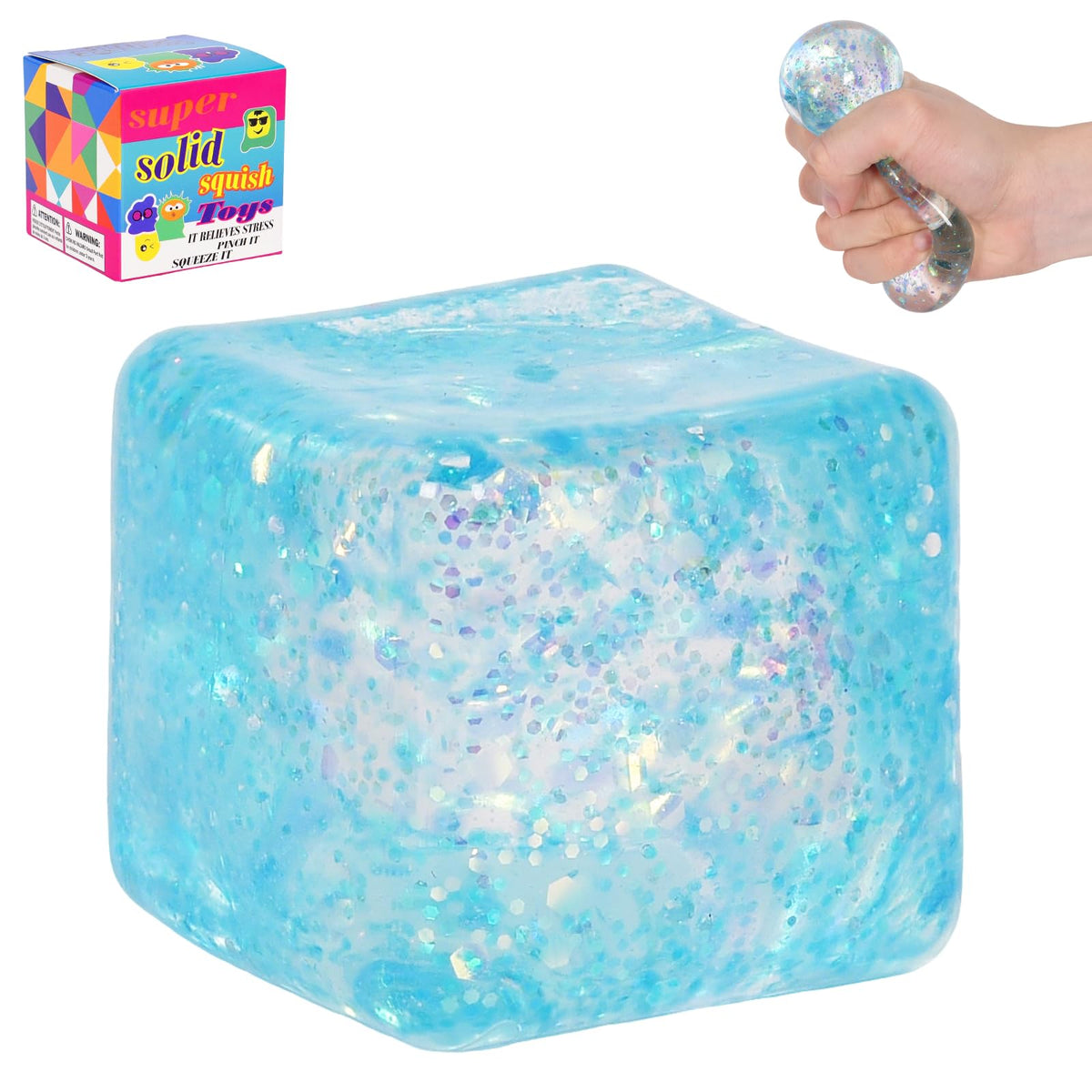 Geometric Squeeze Squishy Toy, Slow Rising Fidget Sensory Shapes