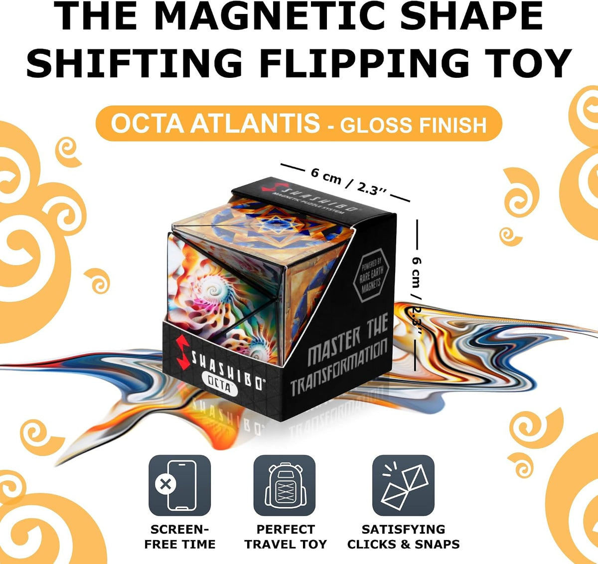 Shashibo OCTA Magnetic Puzzle Toy, Stress Relief Fidget Toy