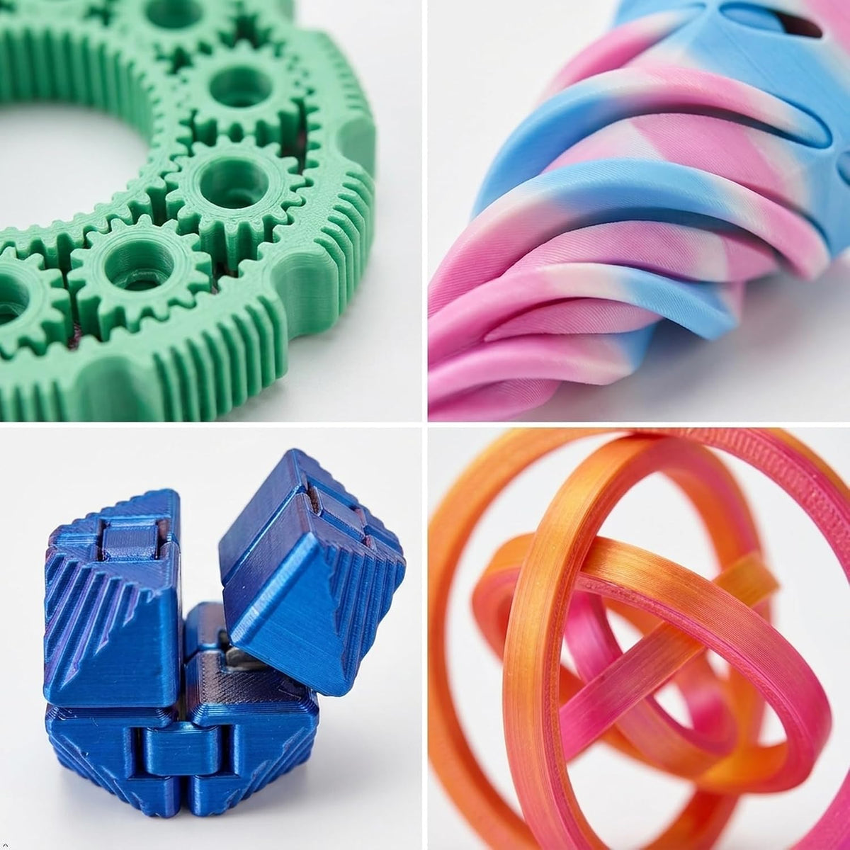 18PCS 3D Printed Fidget Toys Set, Assorted Desk Toys for Adults and Kids