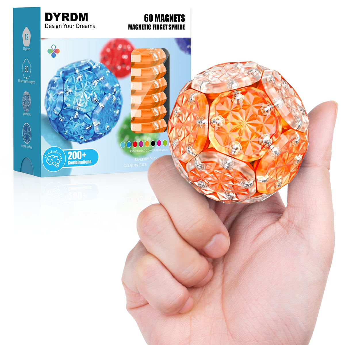 Magnetic Fidget Sphere, Adult Fidget Toy for Focus & Stress Relief