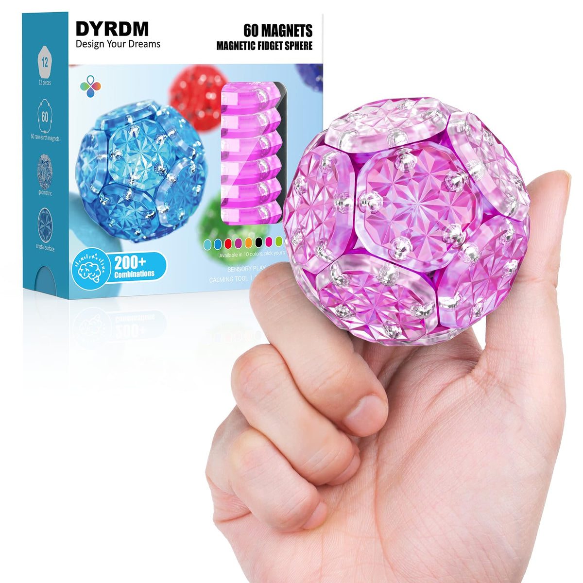Magnetic Fidget Sphere, Adult Fidget Toy for Focus & Stress Relief