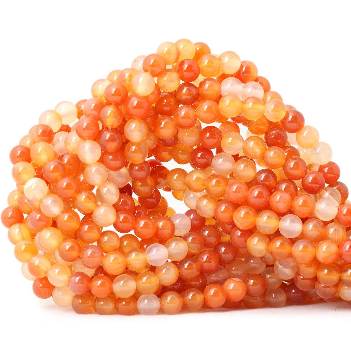 60PCS 6mm Natural Indian Agate Gemstone Round Loose Beads for Jewelry Making DIY 1 Strand 15"