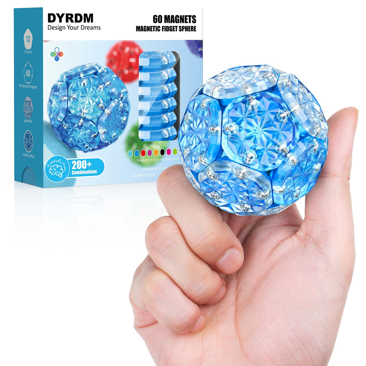 Magnetic Fidget Sphere, Adult Fidget Toy for Focus & Stress Relief