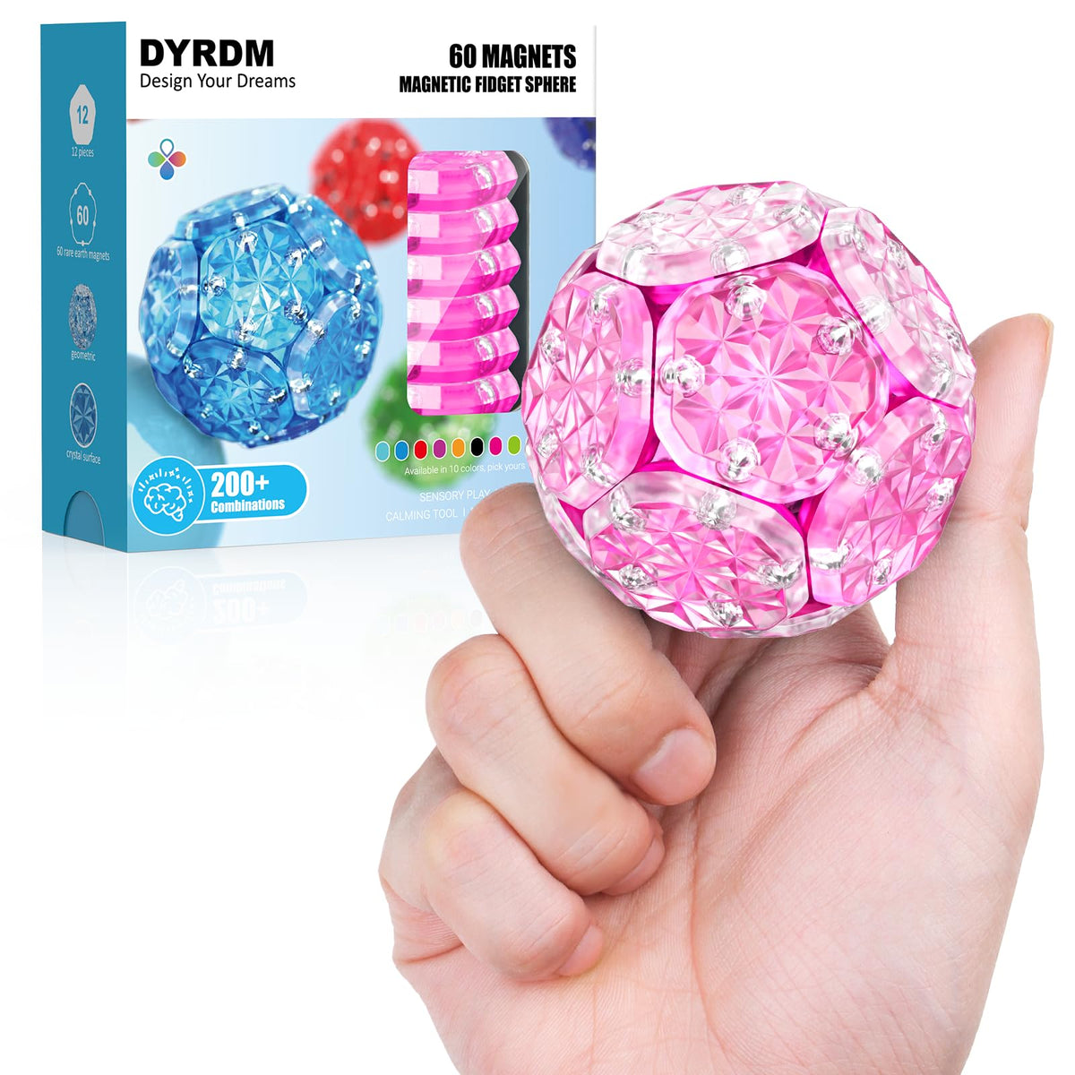 Magnetic Fidget Sphere, Adult Fidget Toy for Focus & Stress Relief
