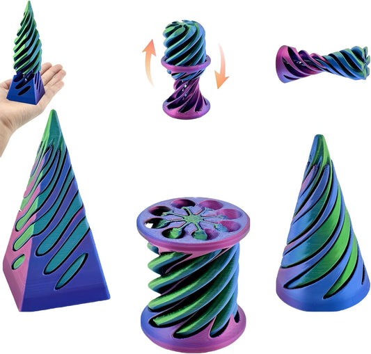 ajitxalr 3 Packs Impossible Cone,Spiral Cone Fidget Toy,Impossible Cones passthrough Impossible Pyramid for Relaxing,Spiral Fidget Toy passthrough Impossible Cone,Birthday for Adults & Kids