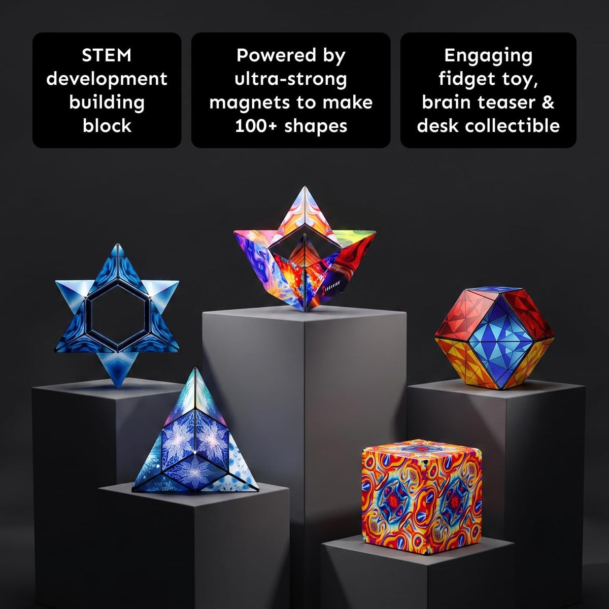 Shashibo DODECA Magnetic Puzzle Cube, Stress Relief Fidget Toy