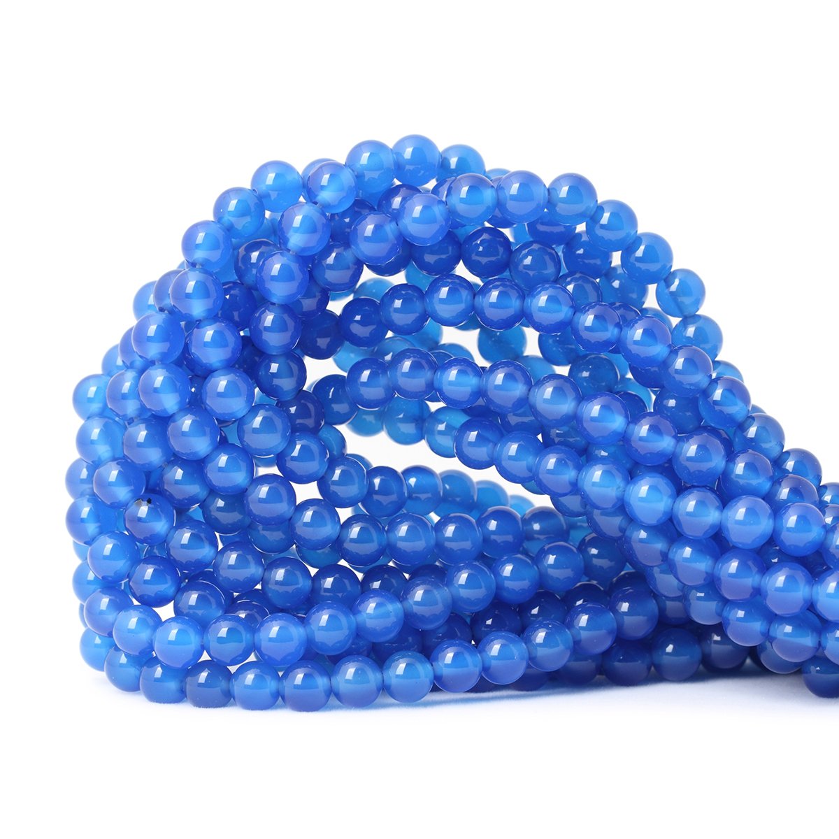 60PCS 6mm Natural Indian Agate Gemstone Round Loose Beads for Jewelry Making DIY 1 Strand 15"