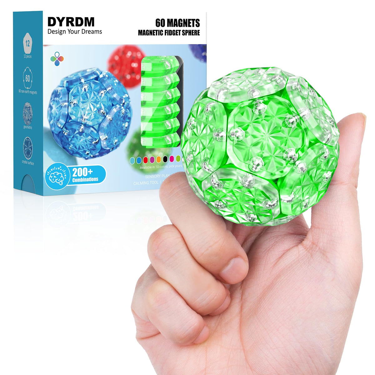 Magnetic Fidget Sphere, Adult Fidget Toy for Focus & Stress Relief