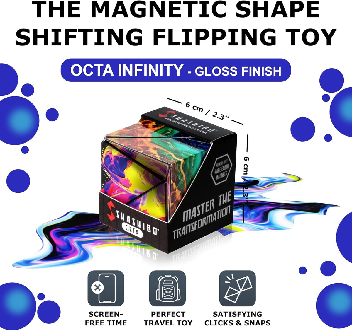 Shashibo OCTA Magnetic Puzzle Toy, Stress Relief Fidget Toy