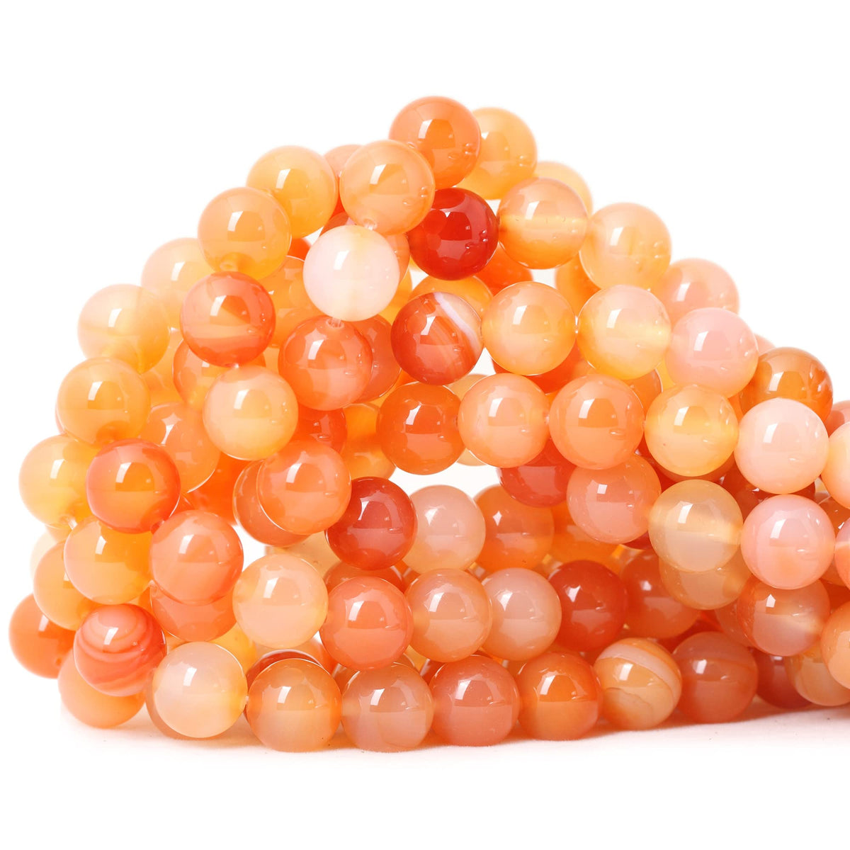60PCS 6mm Natural Indian Agate Gemstone Round Loose Beads for Jewelry Making DIY 1 Strand 15"