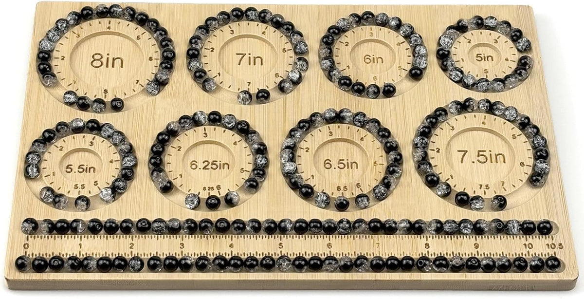 Petoysoso Bead Boards for Jewelry Making, Bamboo Beading Board for Jewelry Bracelet Making, Bracelet Bead Board, Bracelet Bead Board for Bracelet, Jewelry Making Supplies,Bracelet 5"to 8"