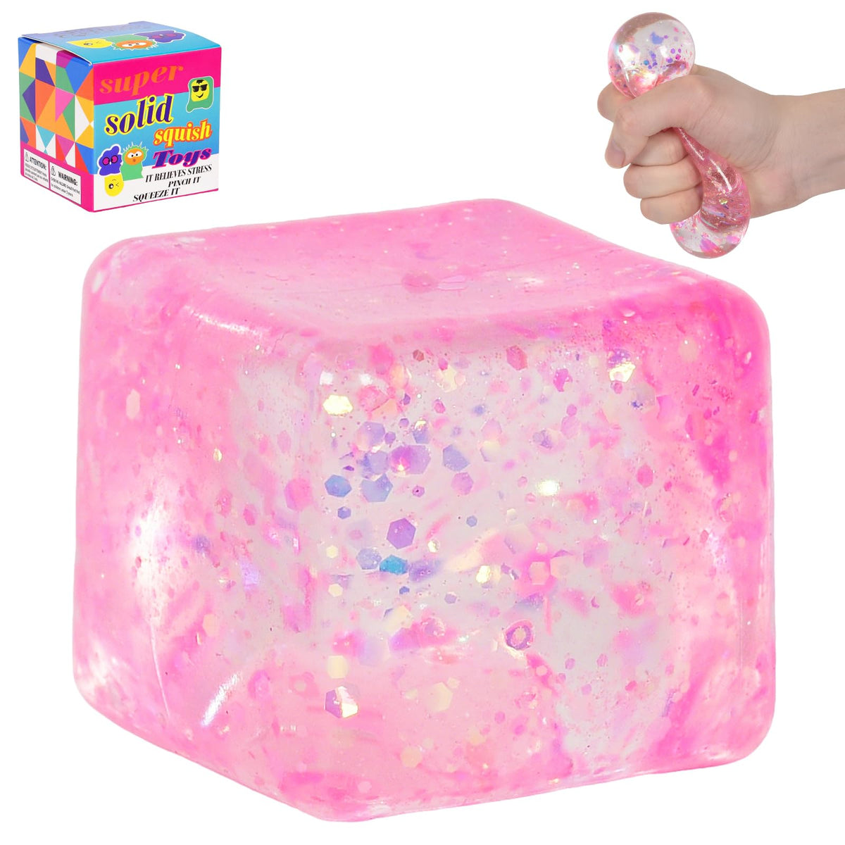 Geometric Squeeze Squishy Toy, Slow Rising Fidget Sensory Shapes