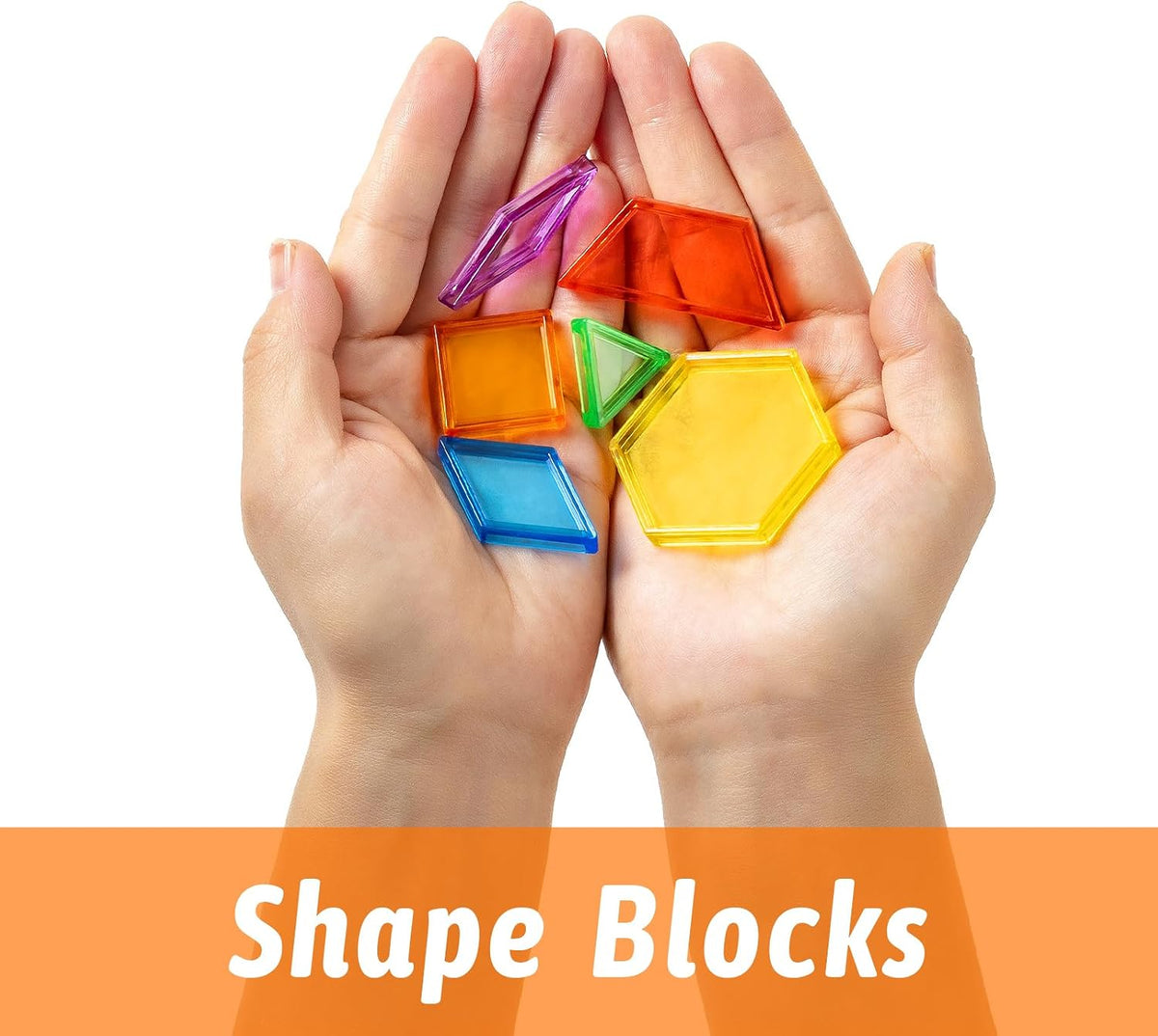 128 Pcs Translucent Pattern Blocks – Geometric Shapes for Light Table