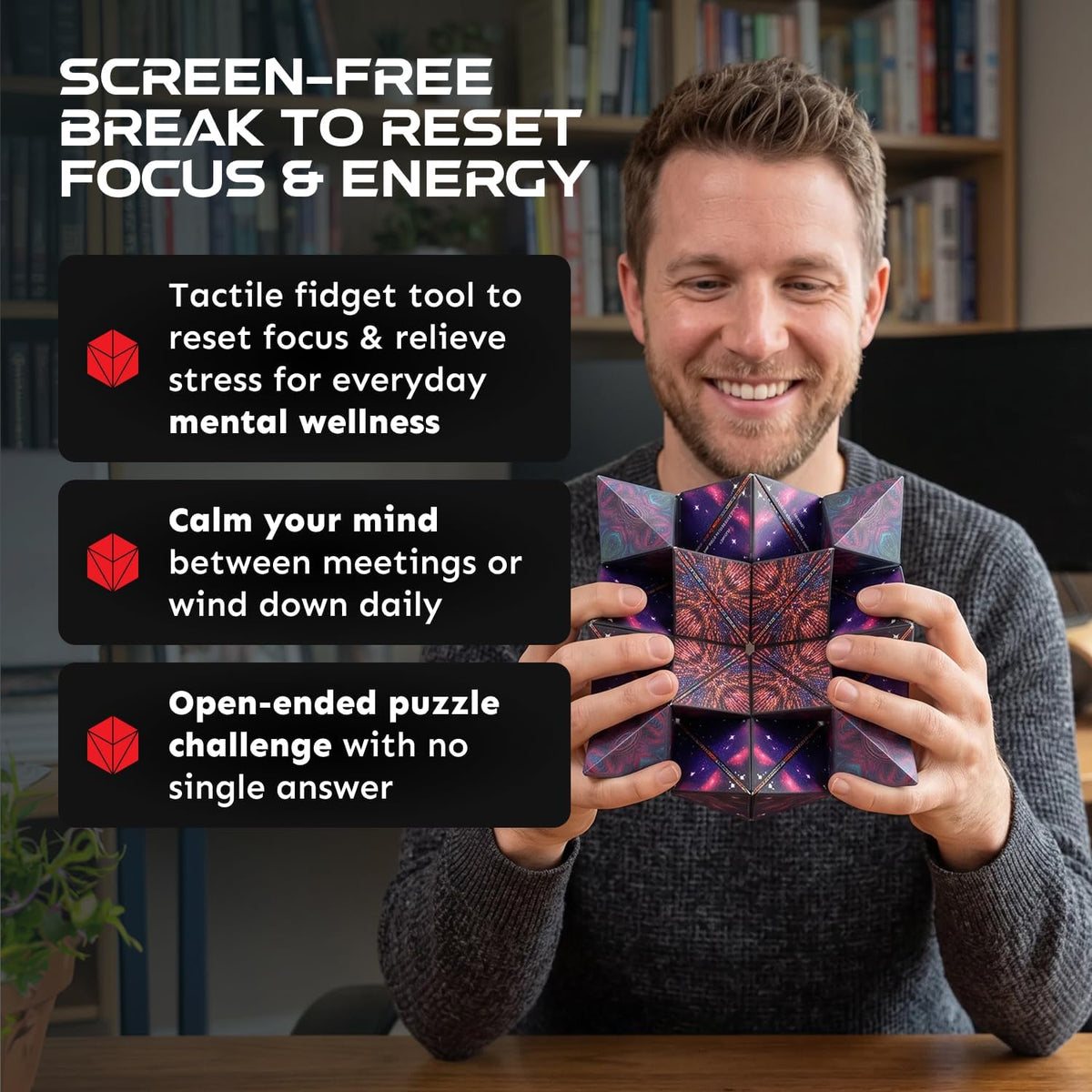 Shashibo DODECA Magnetic Puzzle Cube, Stress Relief Fidget Toy