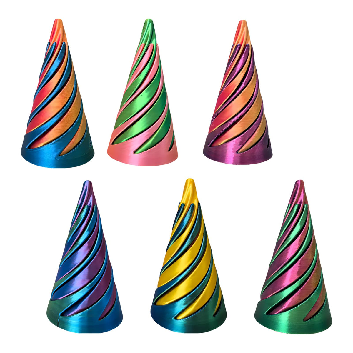 ajitxalr 3 Packs Impossible Cone,Spiral Cone Fidget Toy,Impossible Cones passthrough Impossible Pyramid for Relaxing,Spiral Fidget Toy passthrough Impossible Cone,Birthday for Adults & Kids