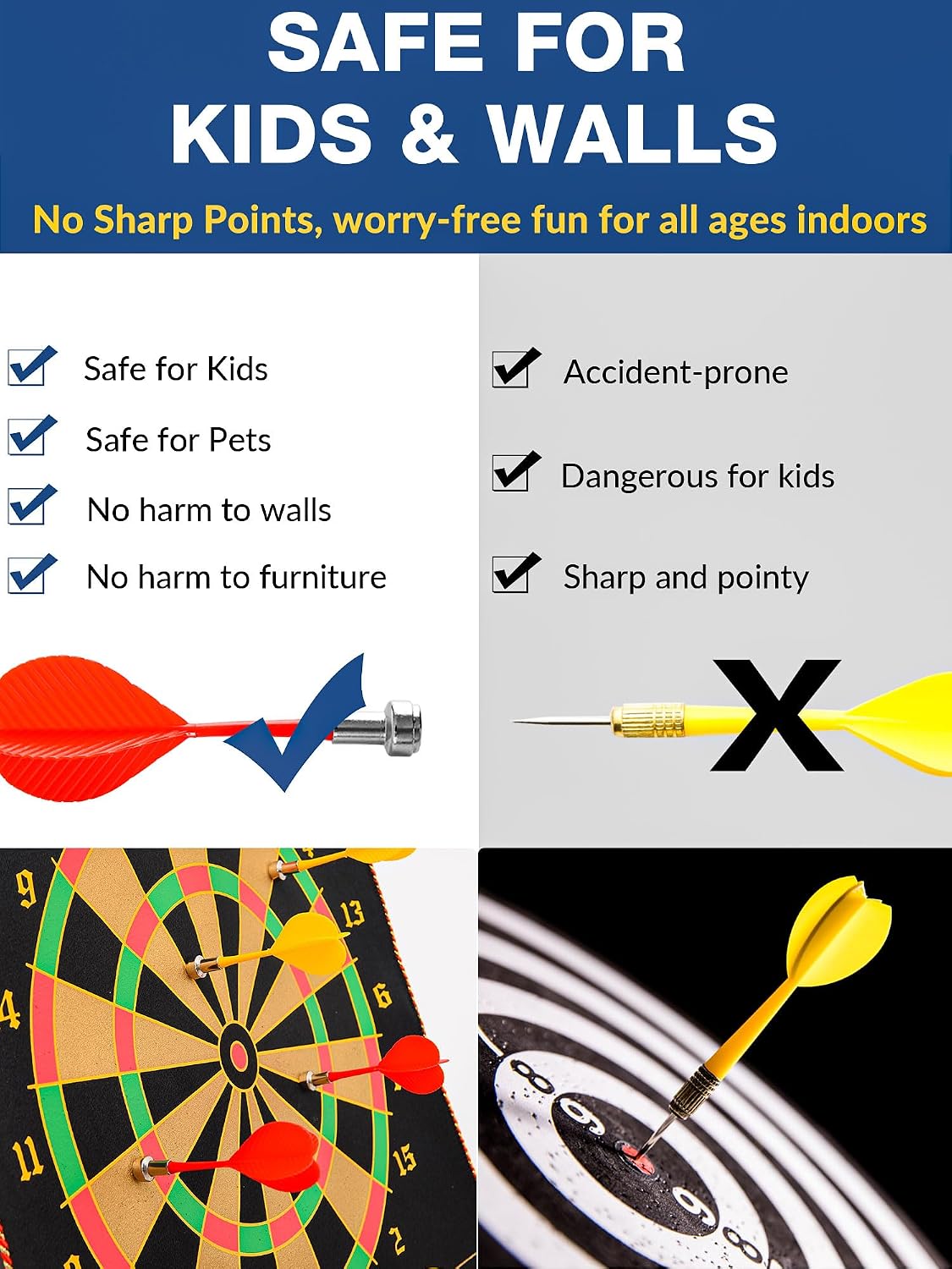 BATURU Magnetic Dart Board for Kids & Teen Boys, Dart Game