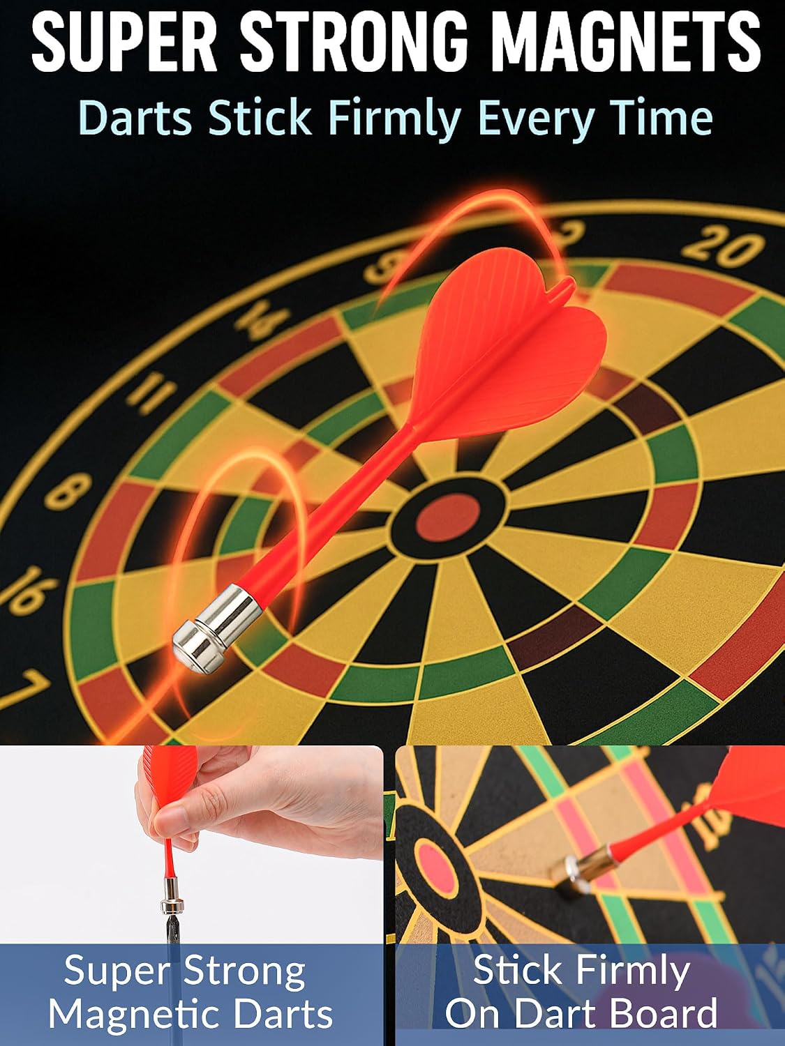 BATURU Magnetic Dart Board for Kids & Teen Boys, Dart Game