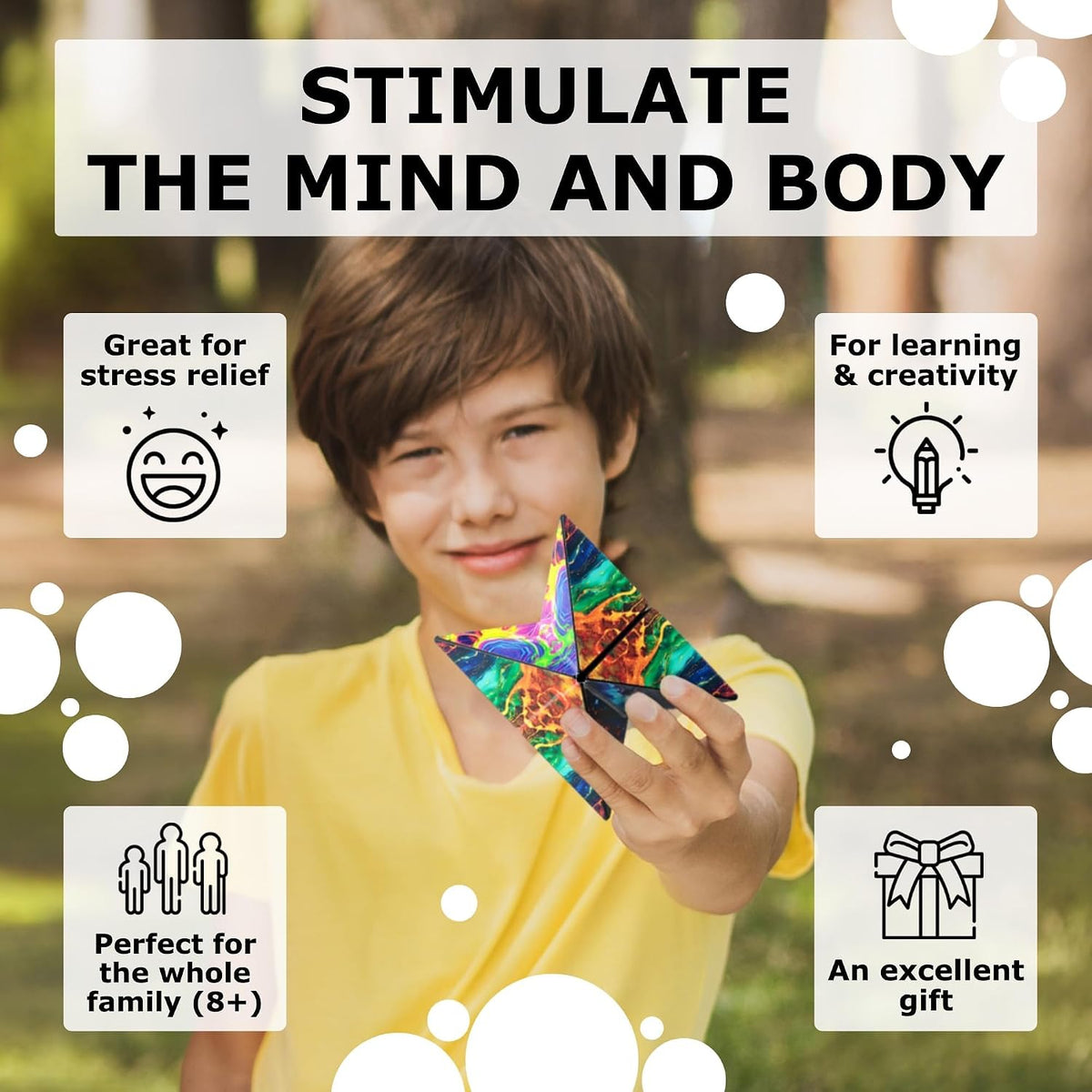Shashibo OCTA Magnetic Puzzle Toy, Stress Relief Fidget Toy