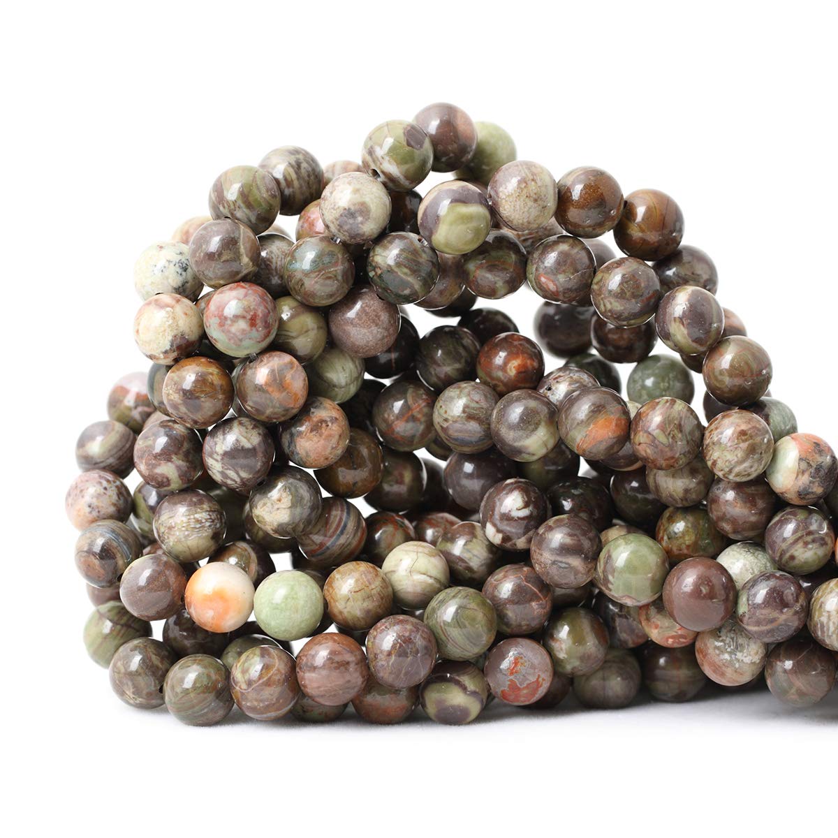 60PCS 6mm Natural Indian Agate Gemstone Round Loose Beads for Jewelry Making DIY 1 Strand 15"