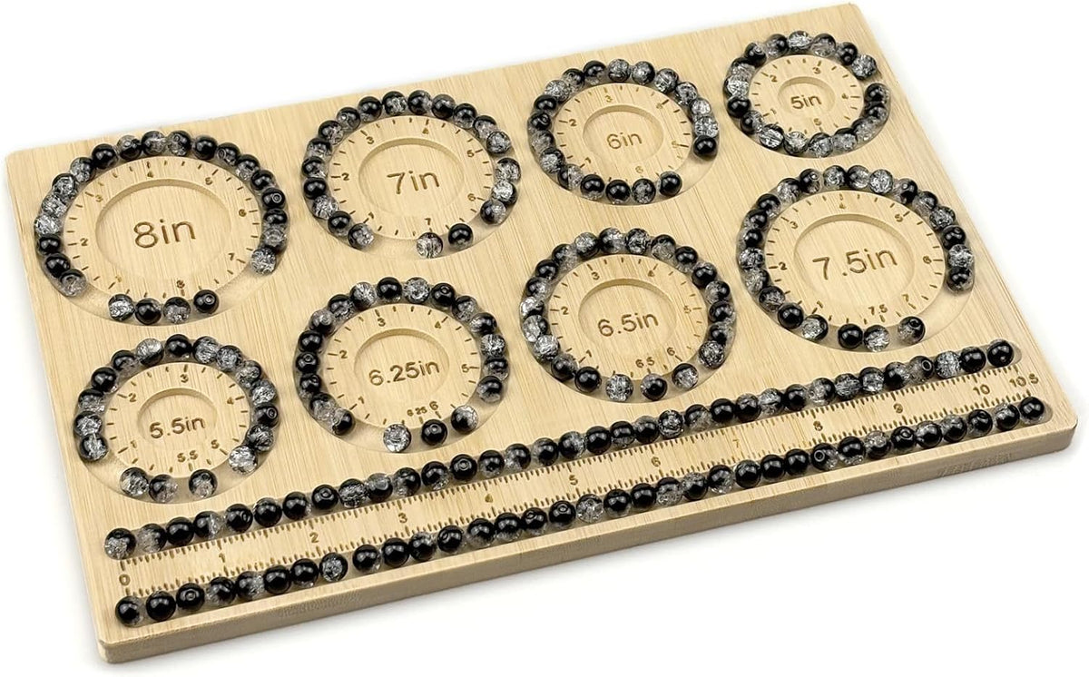 Petoysoso Bead Boards for Jewelry Making, Bamboo Beading Board for Jewelry Bracelet Making, Bracelet Bead Board, Bracelet Bead Board for Bracelet, Jewelry Making Supplies,Bracelet 5"to 8"