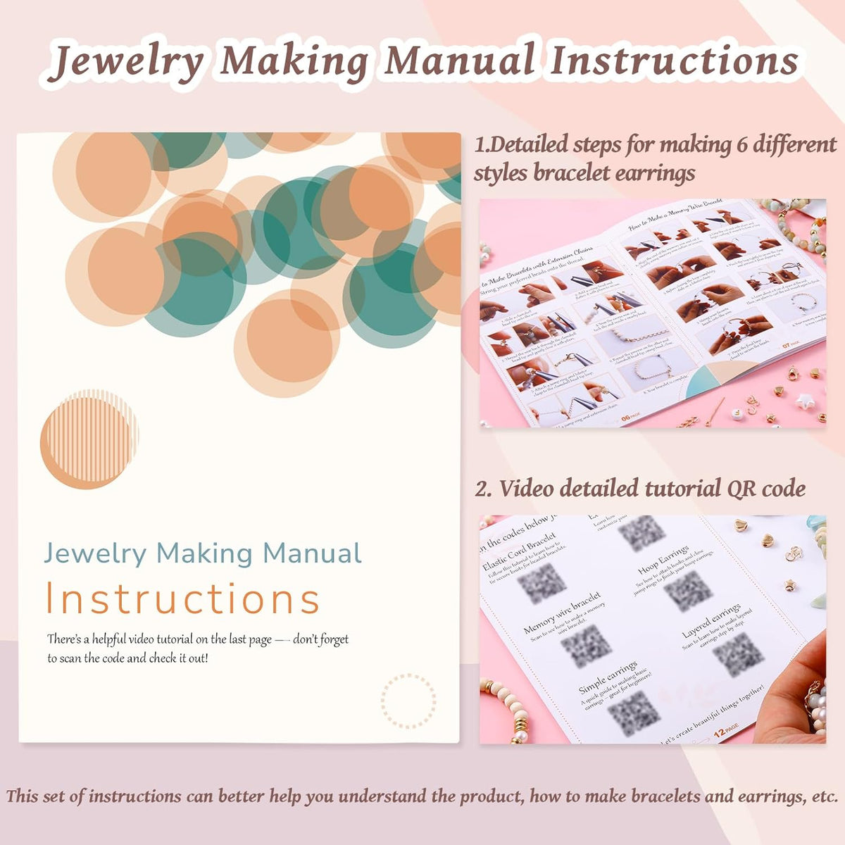 Wurosi 1927PCS Jewelry Making Supplies Kit for Adults,Natural Stone Beads