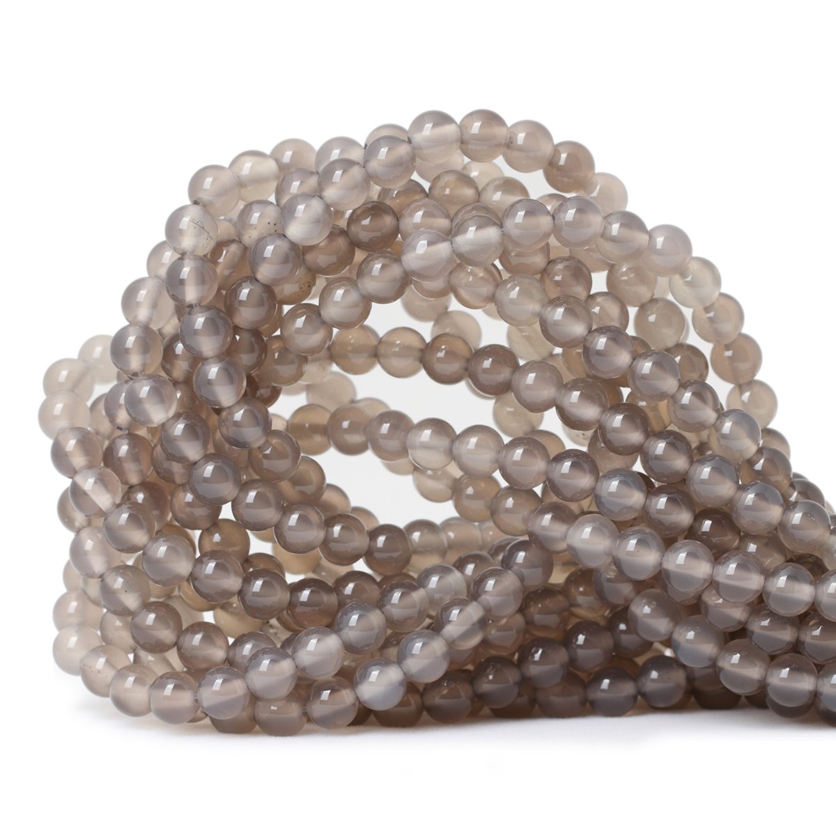 60PCS 6mm Natural Indian Agate Gemstone Round Loose Beads for Jewelry Making DIY 1 Strand 15"