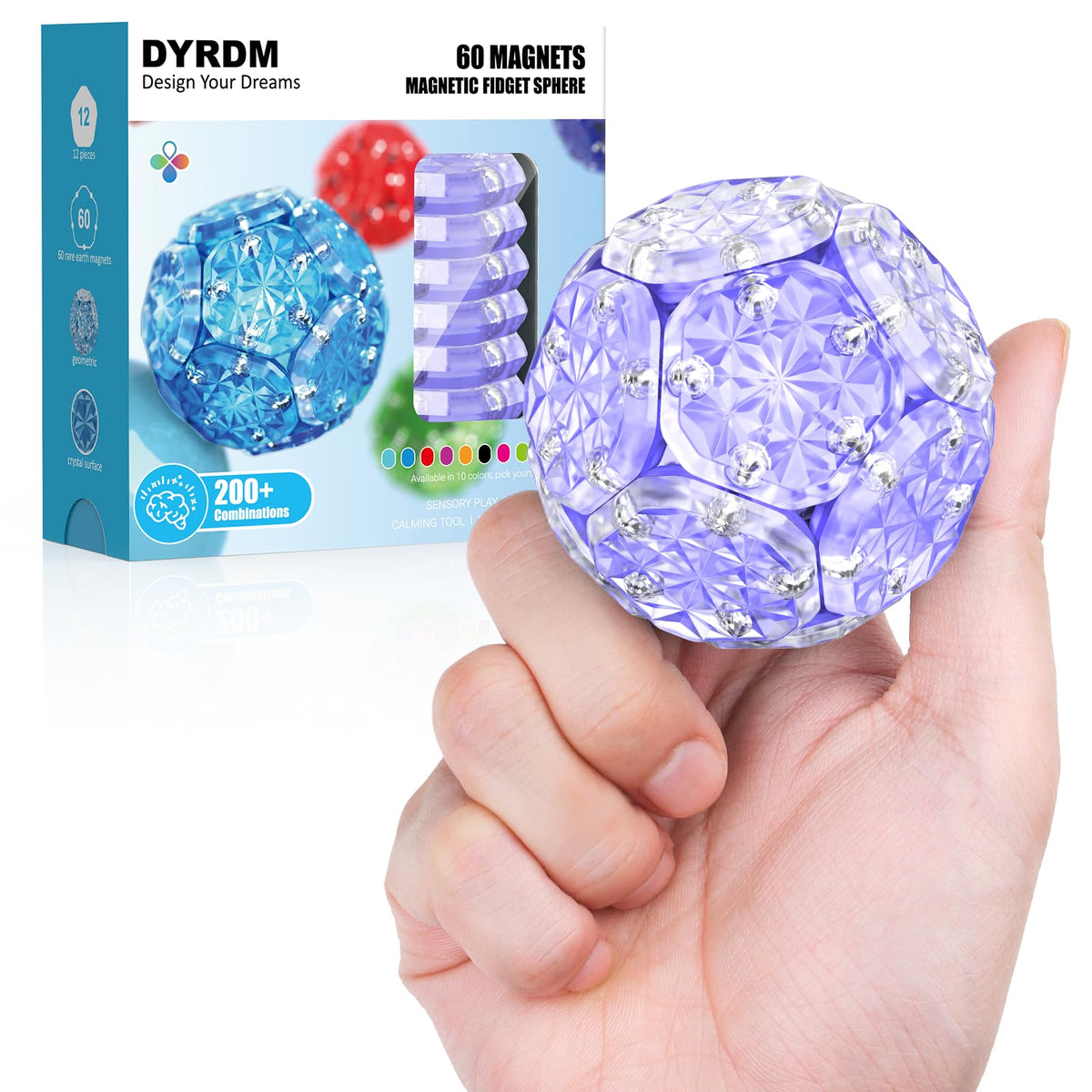Magnetic Fidget Sphere, Adult Fidget Toy for Focus & Stress Relief