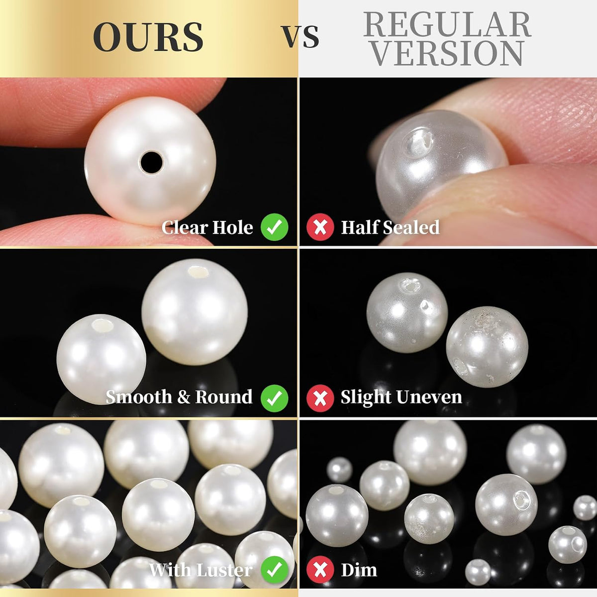 LEOBRO Pearl Beads for Bracelets, 720PCS Bracelet Making Kit for Adult, Bracelet Bead Kits, Small Pearl Beads and Gold Beads for Bracelets, Jewelry Making Kit