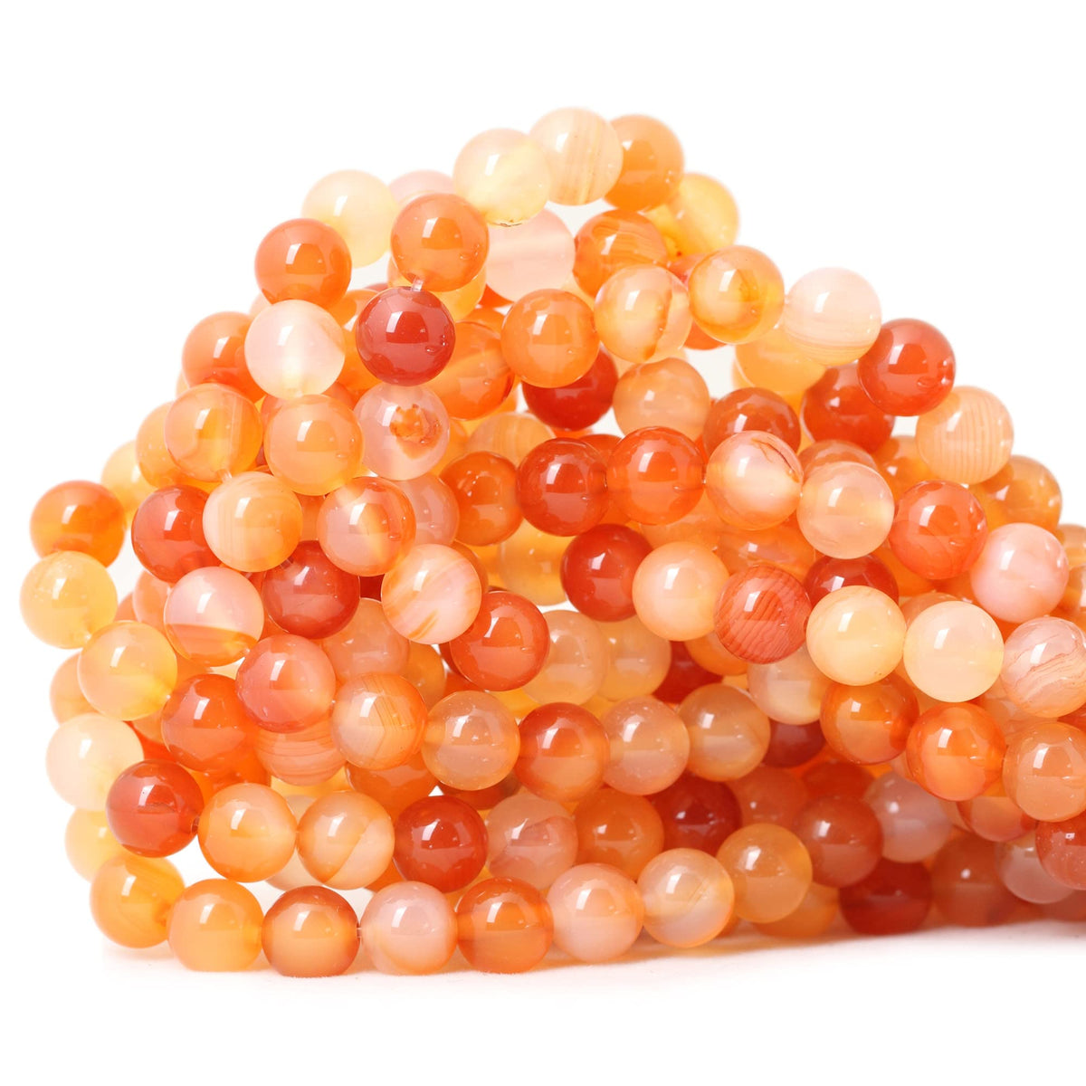 60PCS 6mm Natural Indian Agate Gemstone Round Loose Beads for Jewelry Making DIY 1 Strand 15"