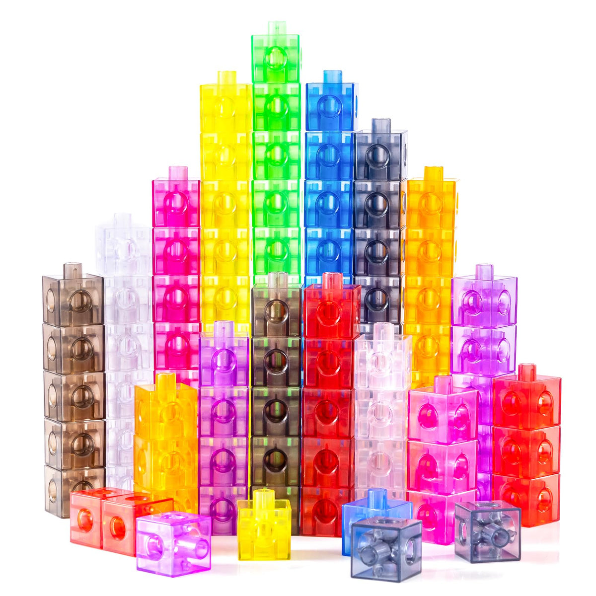 140 Pcs Translucent Pattern Blocks - Light Table Manipulatives