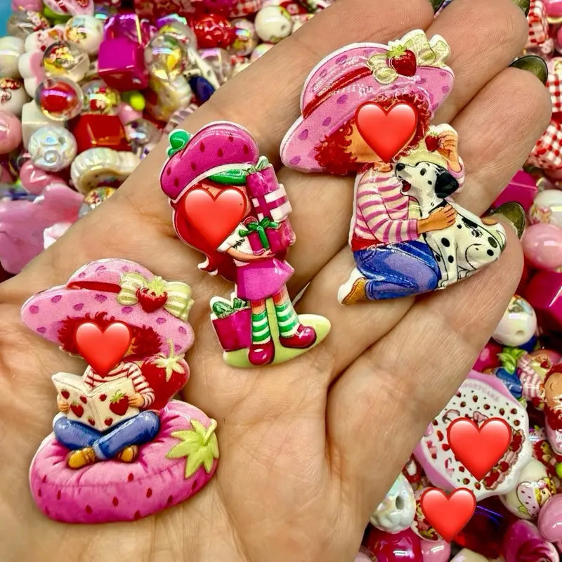 DIY Bead Mix - Strawberry Themed Assorted Beads for Crafting and Jewelry Making
