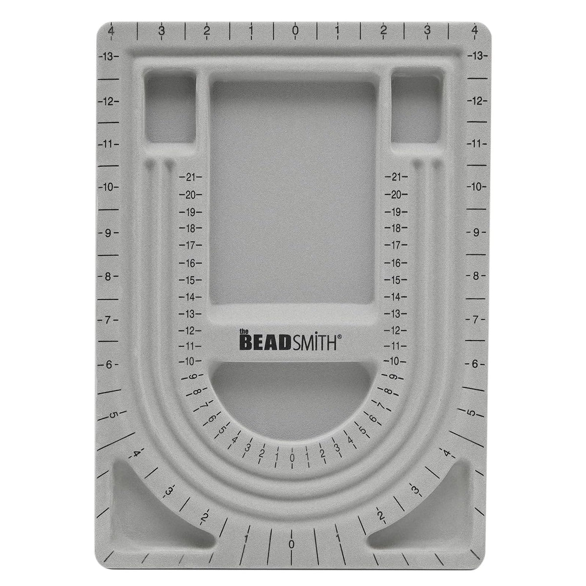 The Beadsmith Bead Board with Cover, Grey Flocked