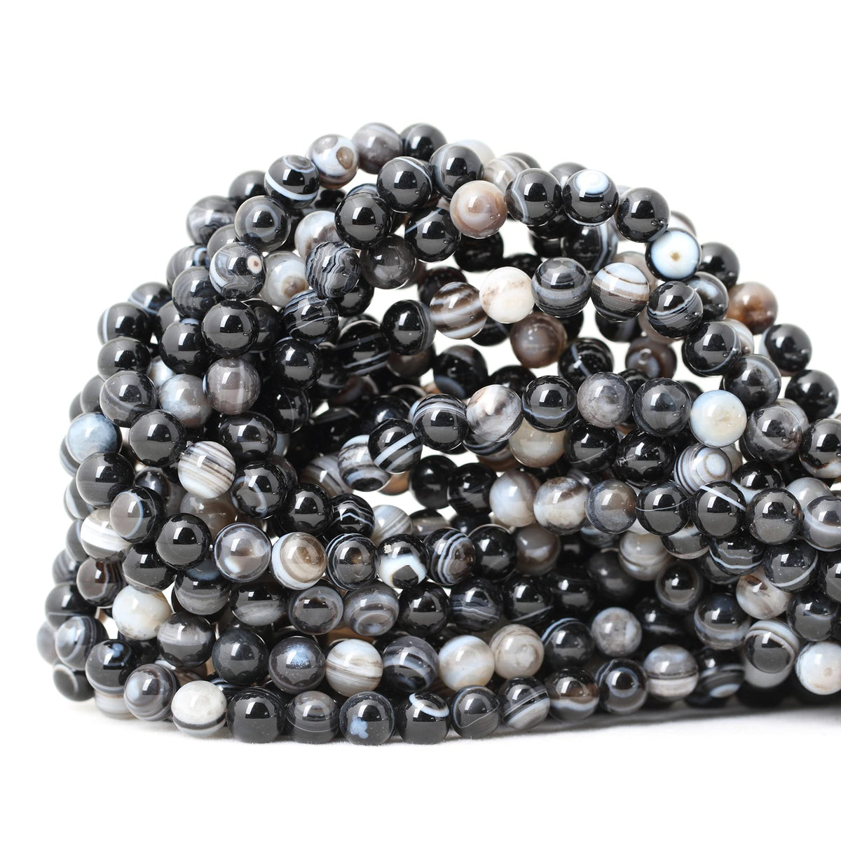 60PCS 6mm Natural Indian Agate Gemstone Round Loose Beads for Jewelry Making DIY 1 Strand 15"