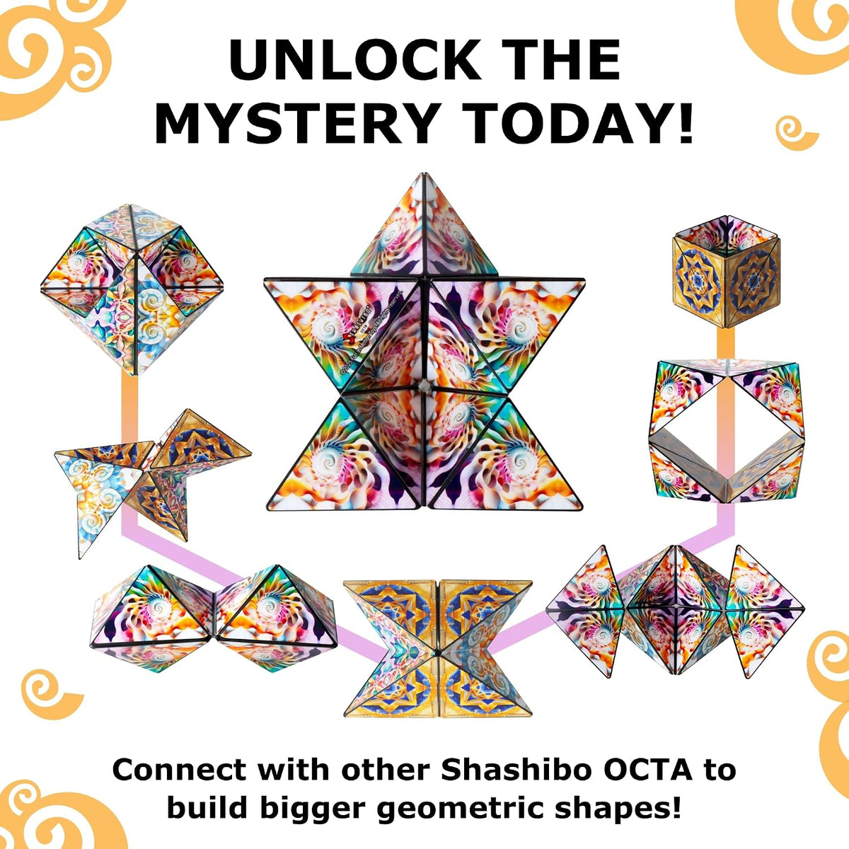 Shashibo OCTA Magnetic Puzzle Toy, Stress Relief Fidget Toy