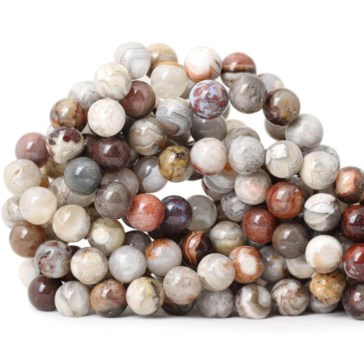 60PCS 6mm Natural Indian Agate Gemstone Round Loose Beads for Jewelry Making DIY 1 Strand 15"