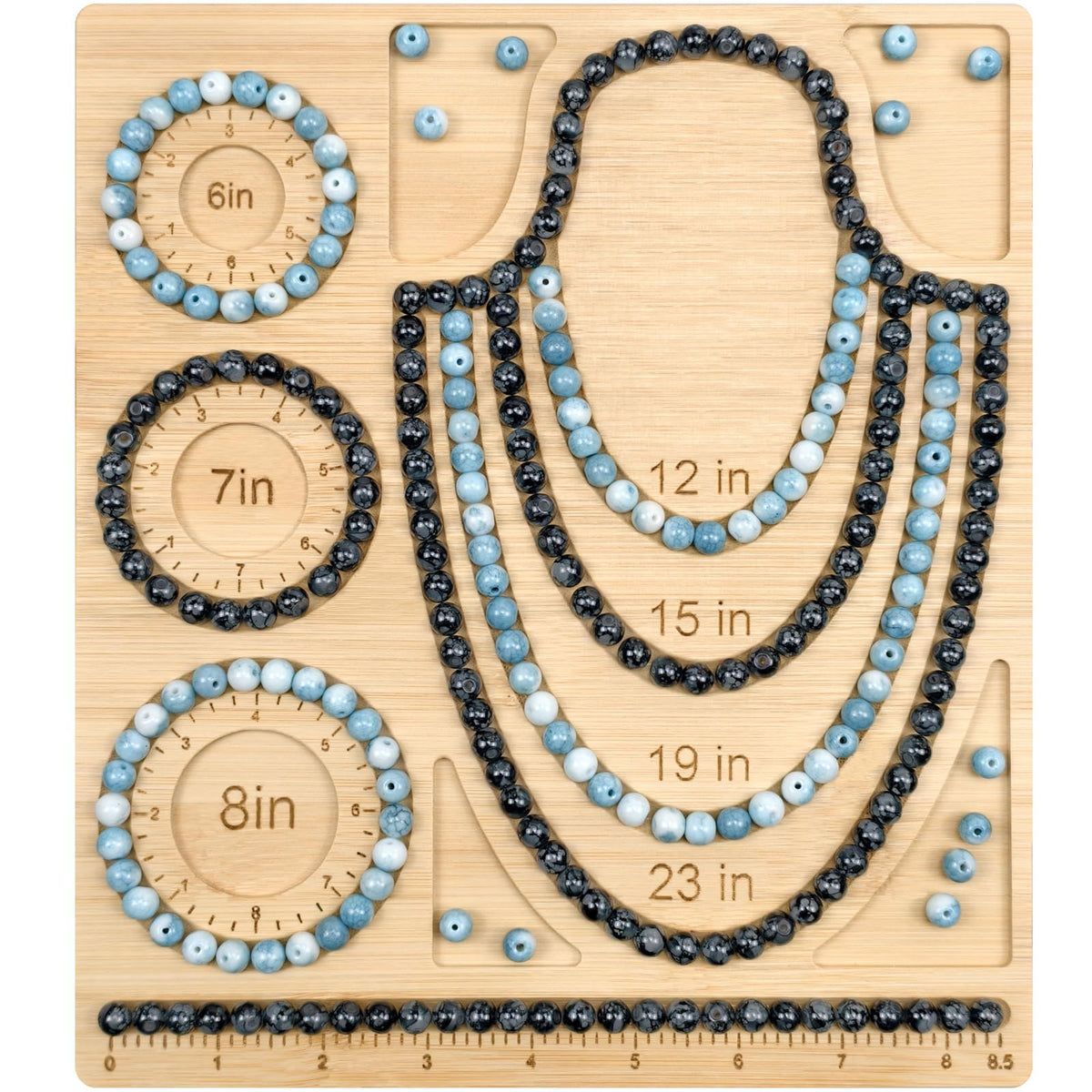 Petoysoso Bead Boards for Jewelry Making, Bamboo Beading Board for Bracelet & Necklace, Jewelry Making Supplies,Bead Tray Supplies